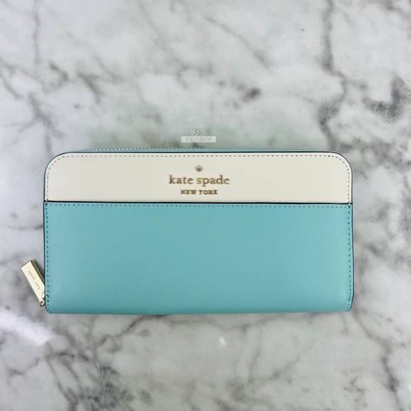 New Kate Spade Staci in Colorblock Large Satchel & Wallet /Blue